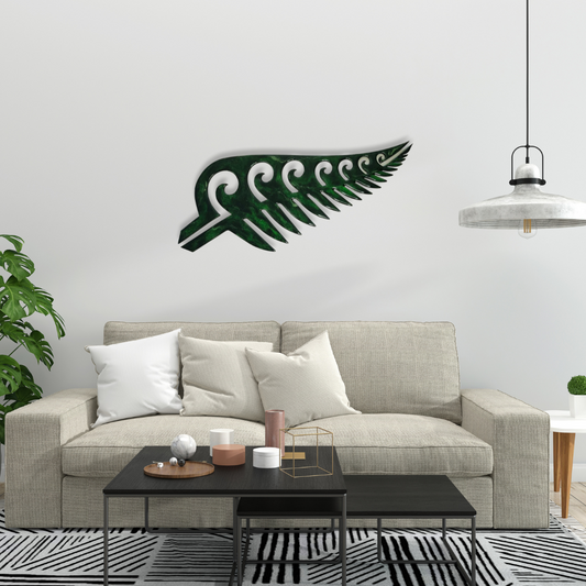 Koru Fern design resin artwork