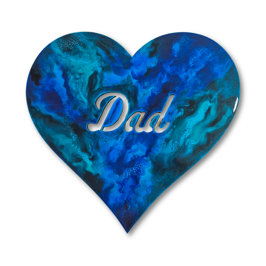 Heart design resin artwork
