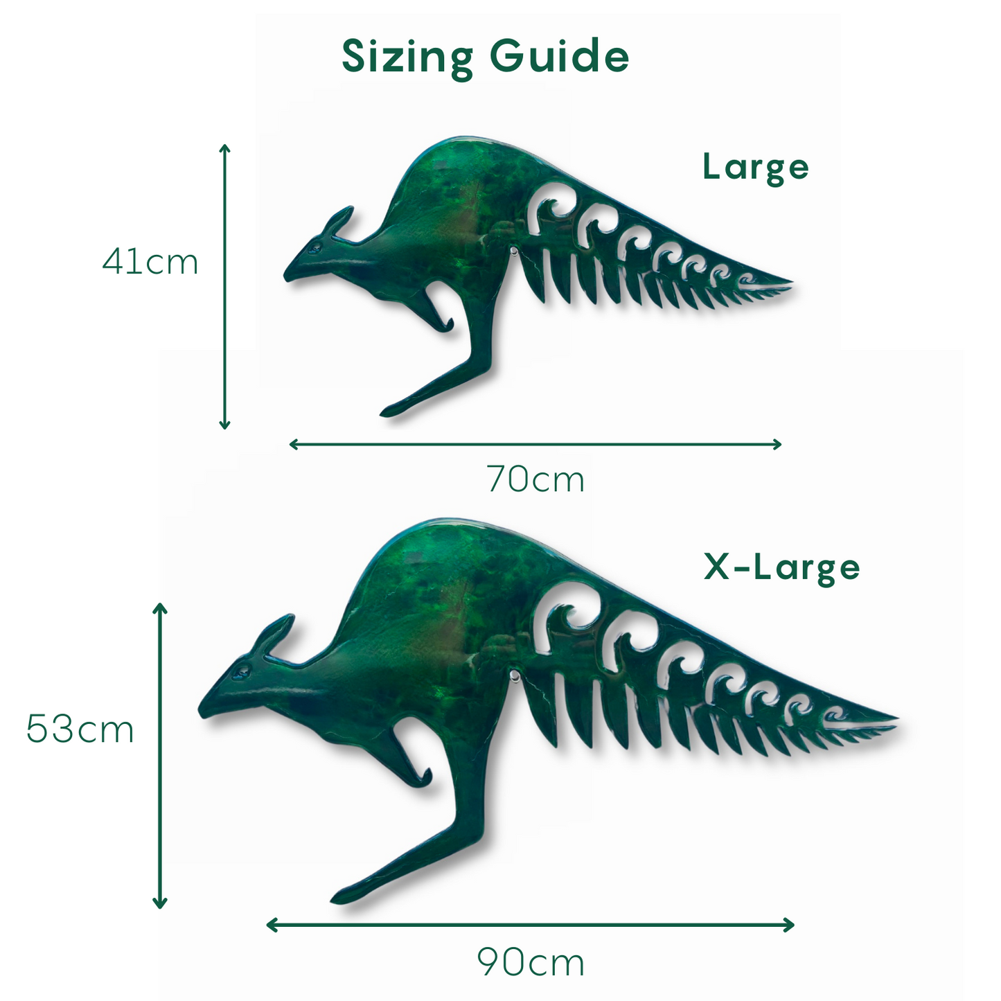 KangaFern Greenstone coloured design resin artwork