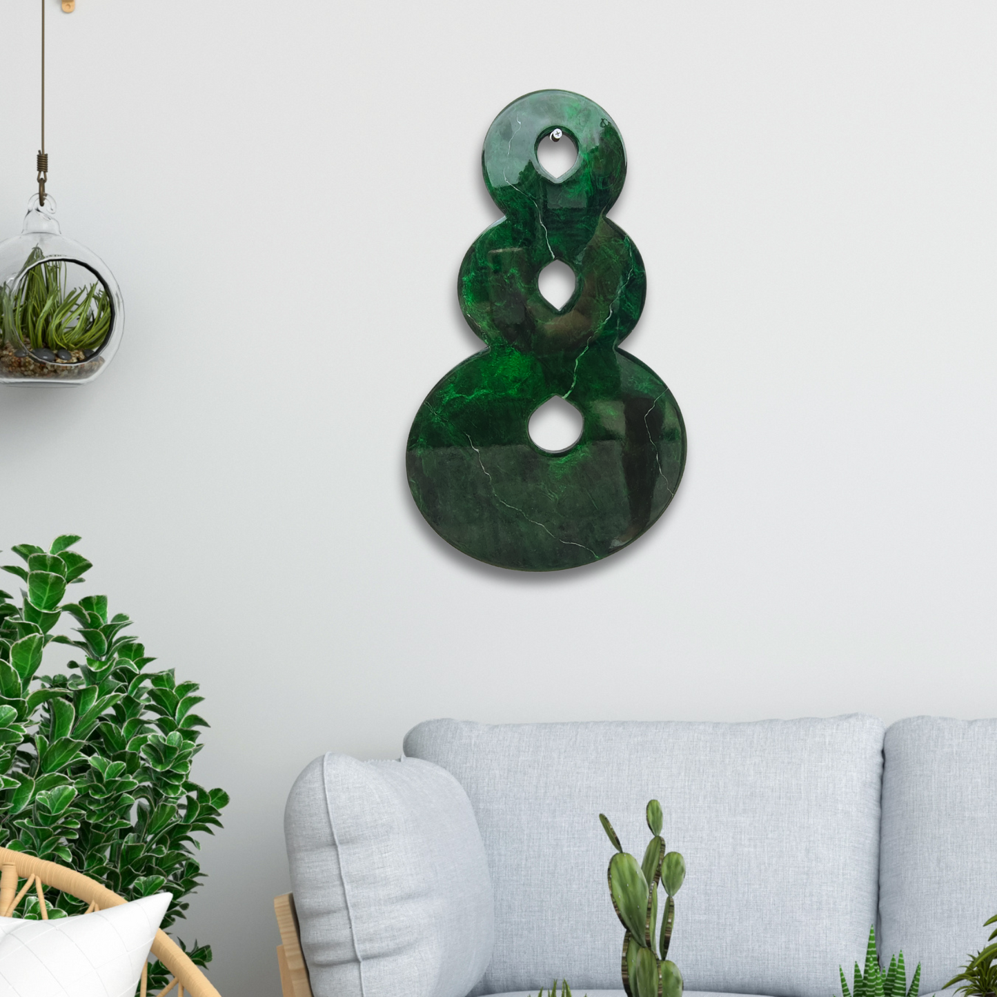Greenstone Pikorua Infinity Twist resin artwork