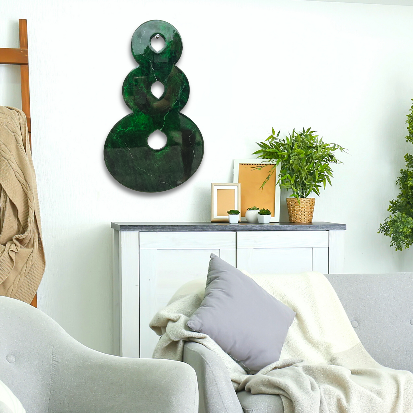 Greenstone Pikorua Infinity Twist resin artwork