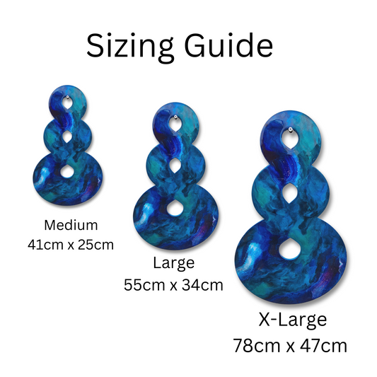 Paua Pikorua Infinity Twist resin artwork