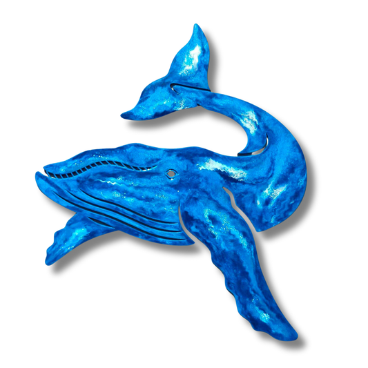 Whale Paua coloured design resin artwork