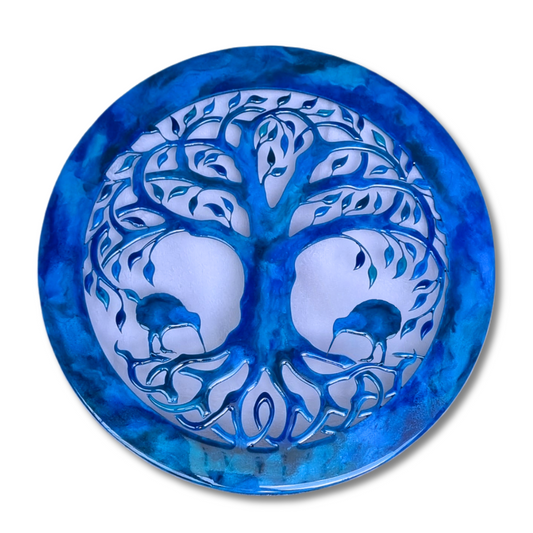 Tree of Life Kiwi Paua design resin artwork
