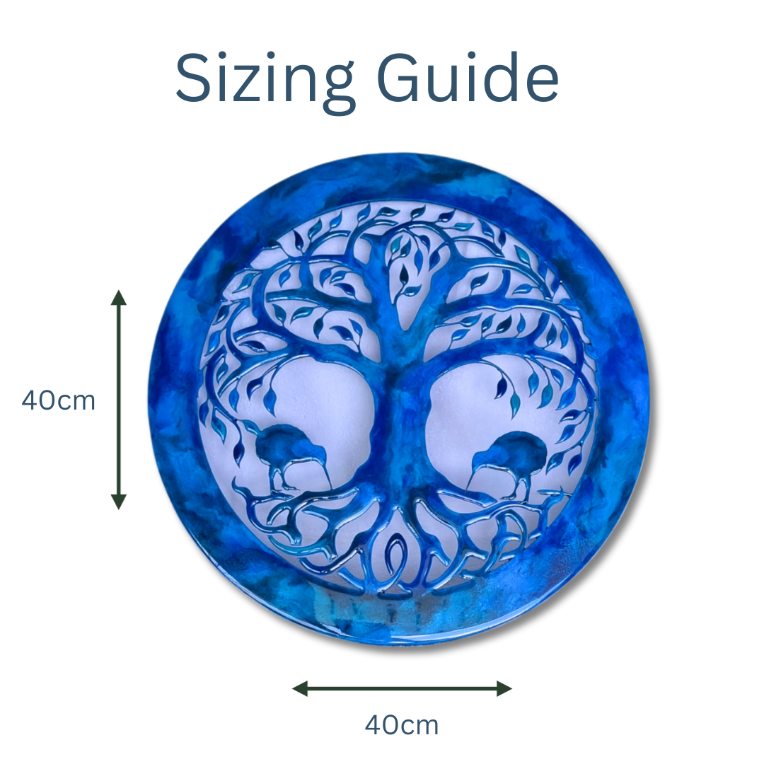 Tree of Life Kiwi Paua design resin artwork