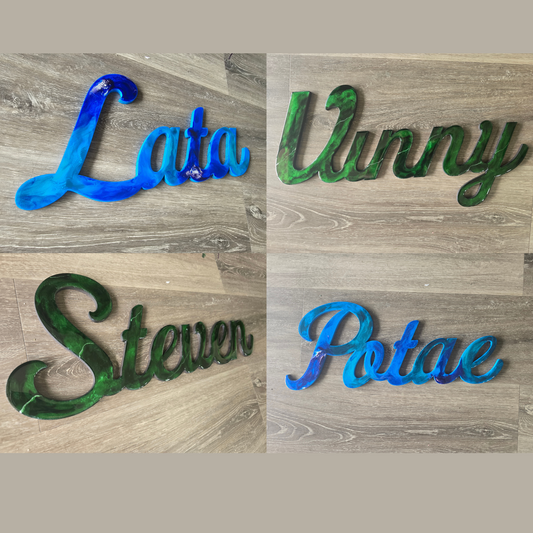 Custom Resin Words