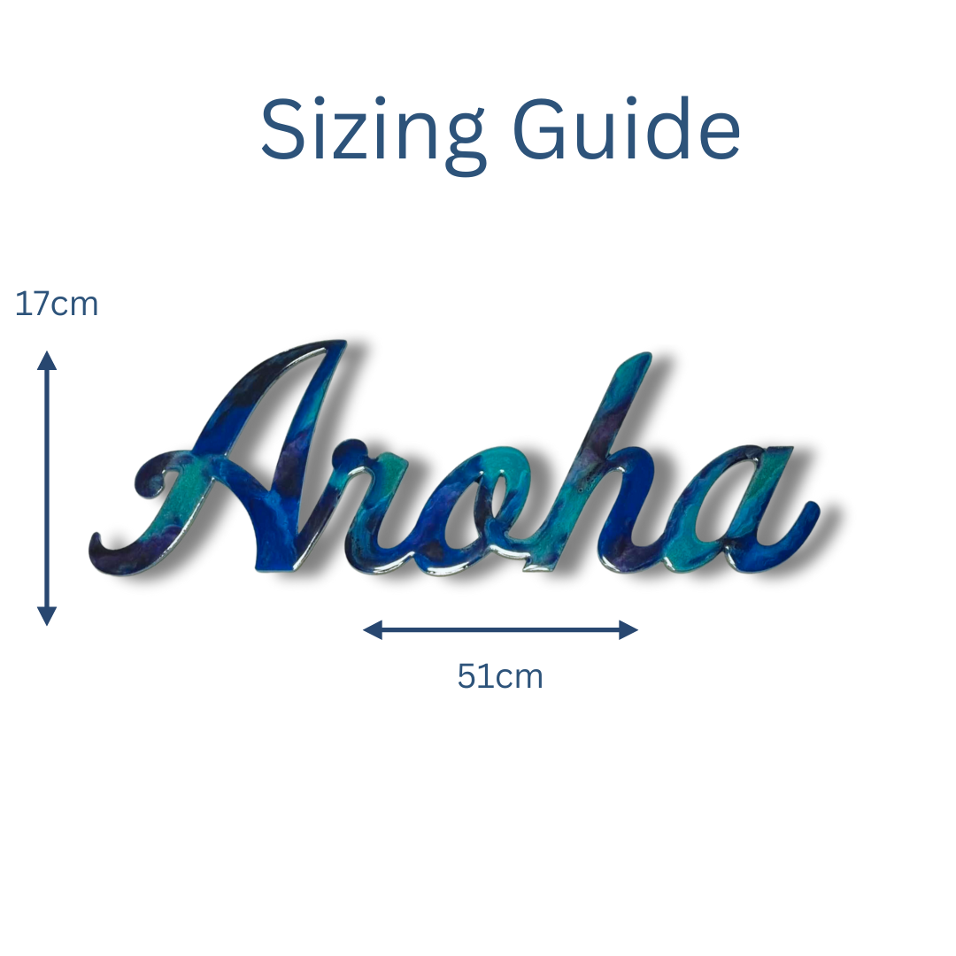 Aroha design resin artwork