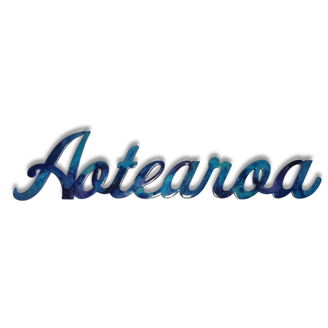 Aotearoa design resin artwork