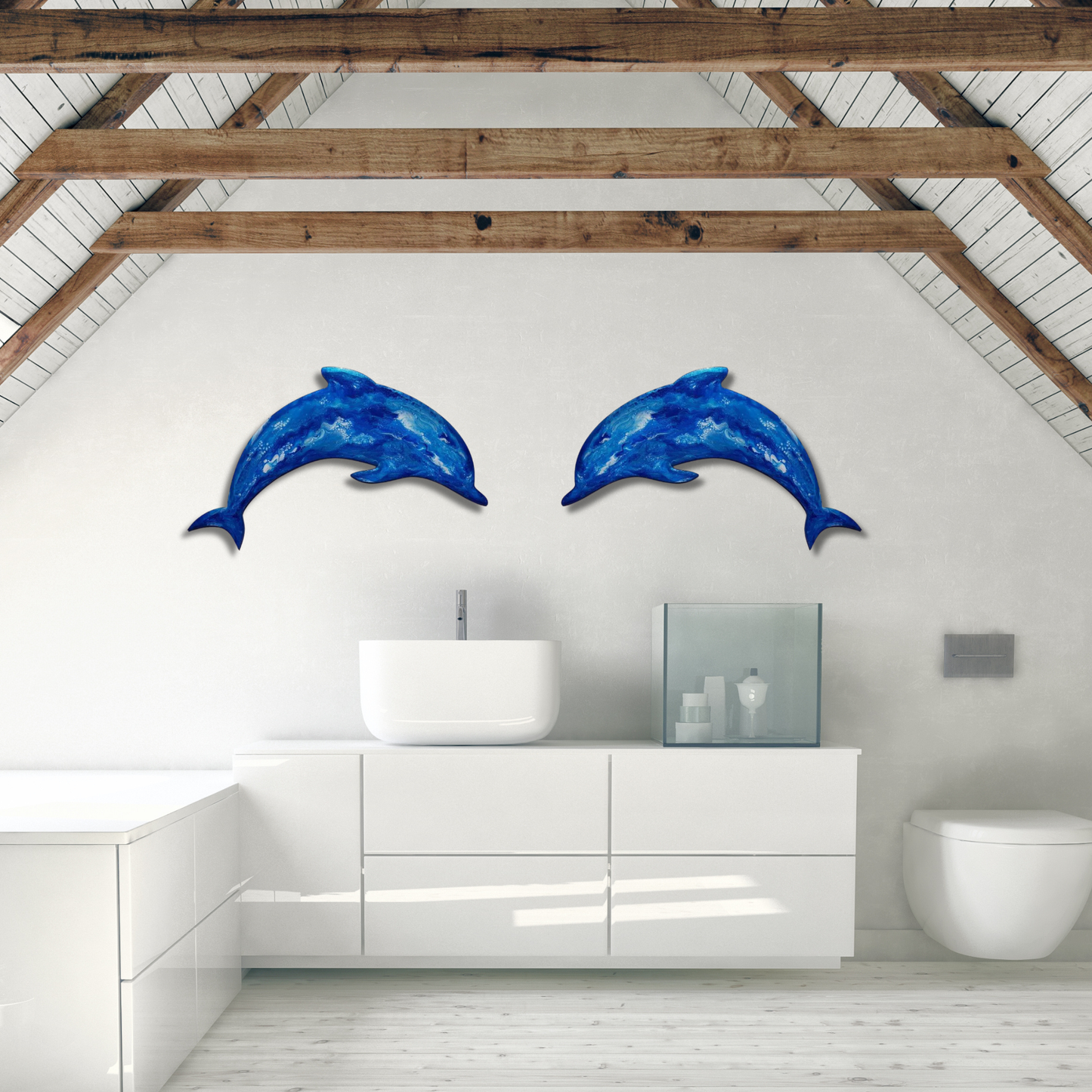 Dolphin design resin artwork