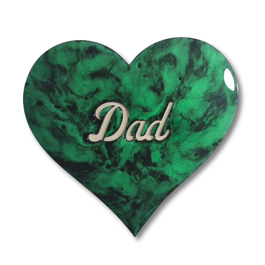 Heart design resin artwork