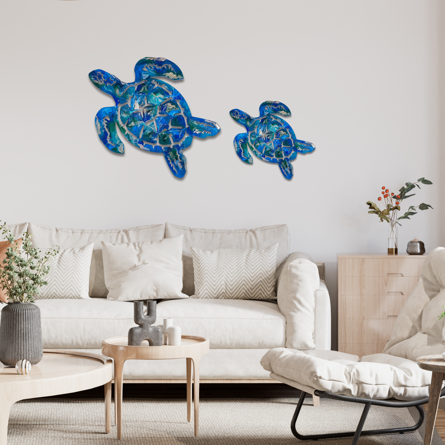 Turtle design resin artwork