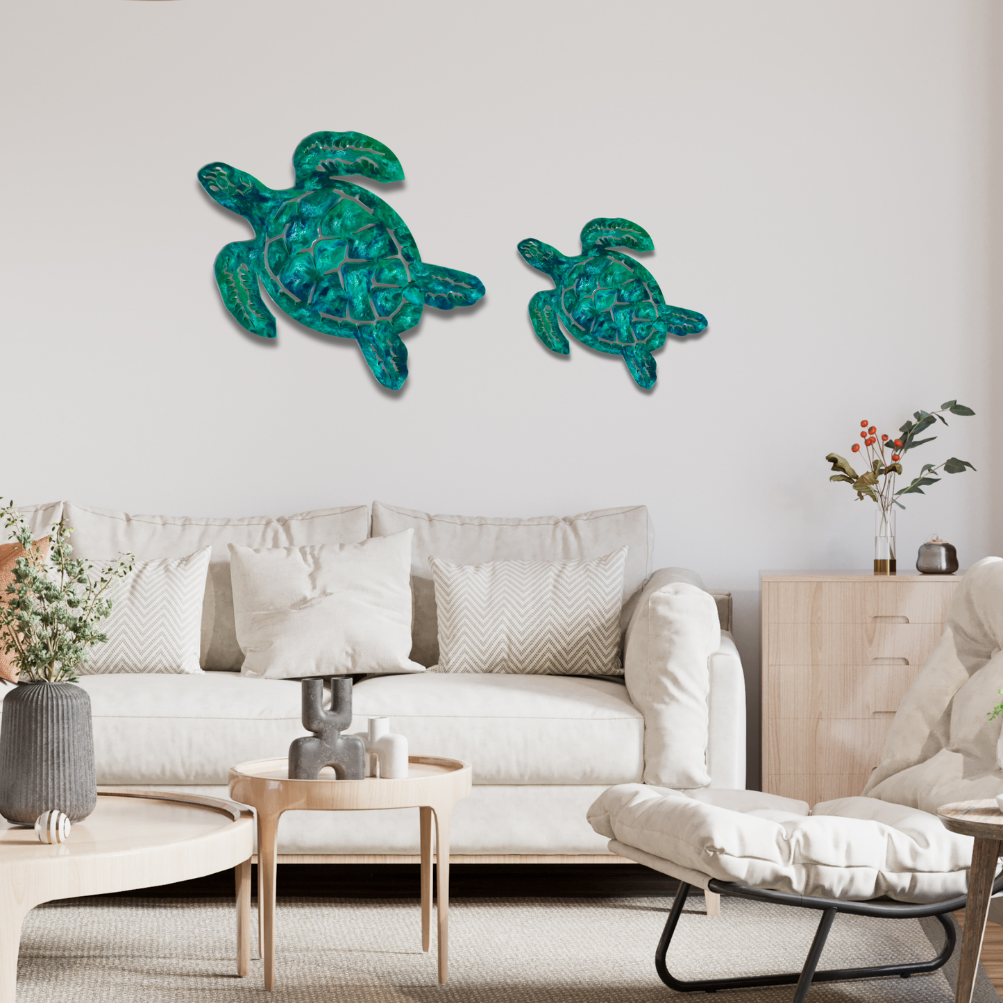 Turtle design resin artwork