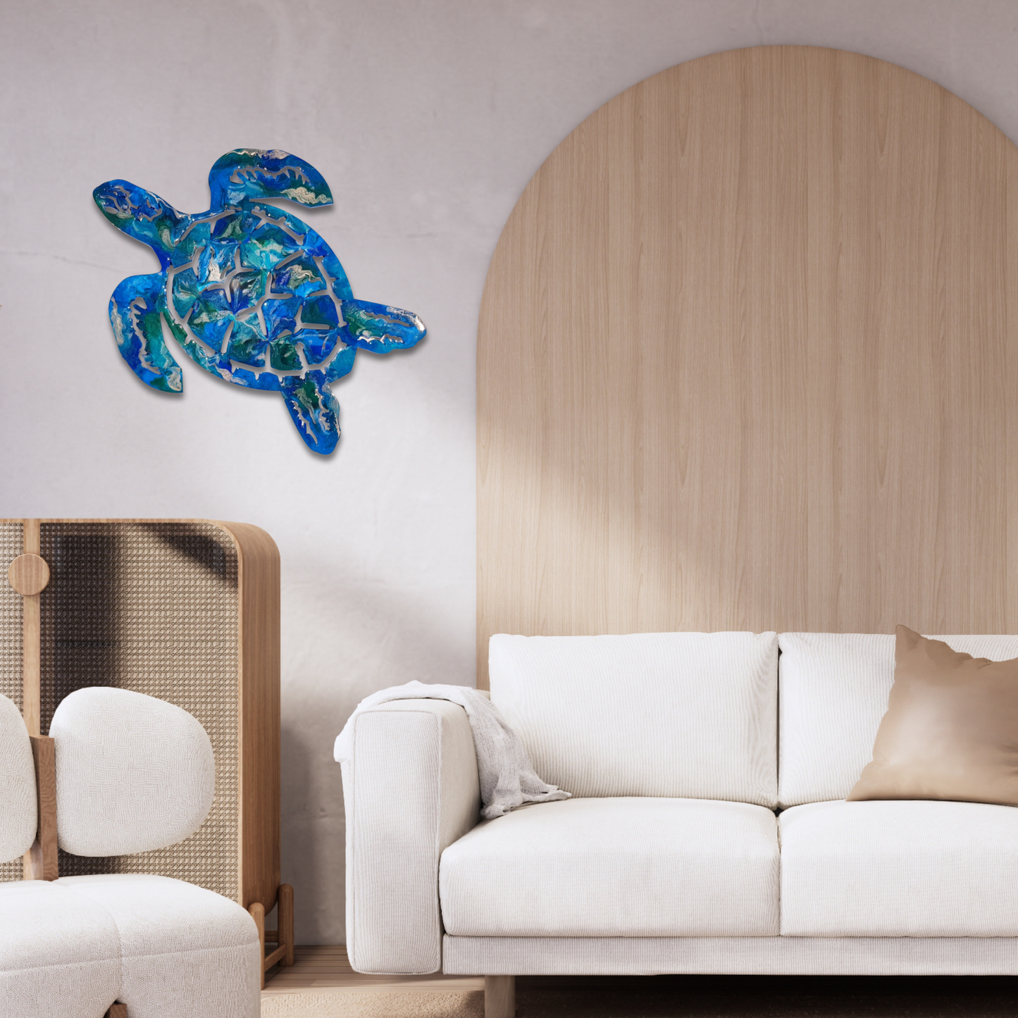 Turtle design resin artwork