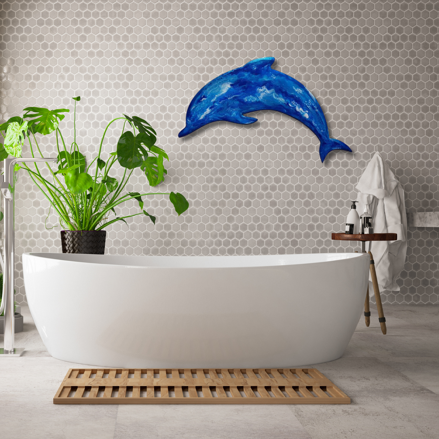 Dolphin design resin artwork