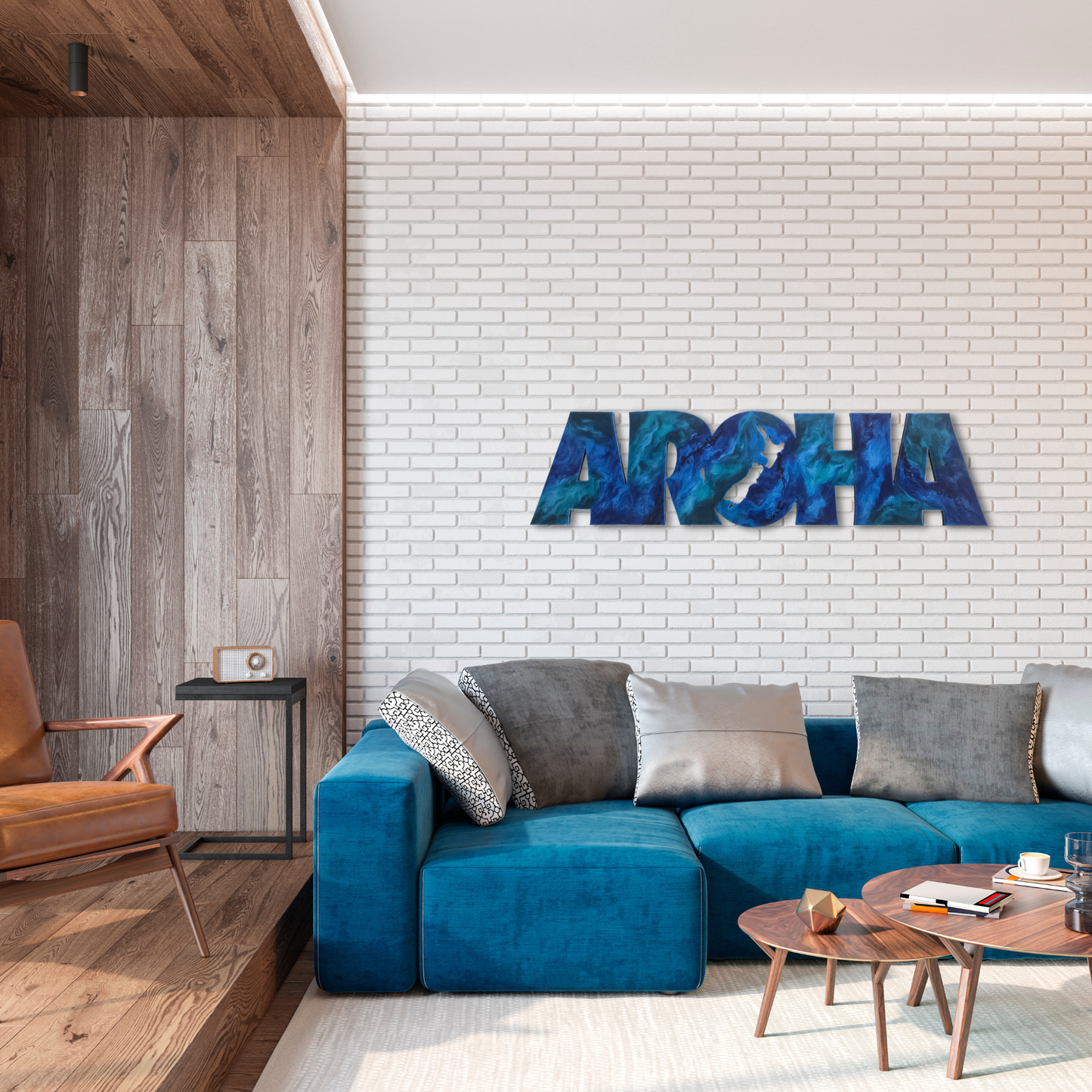 AROHA resin kiwiana wall art