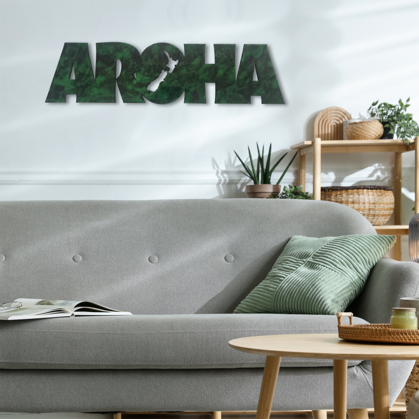 AROHA resin kiwiana wall art