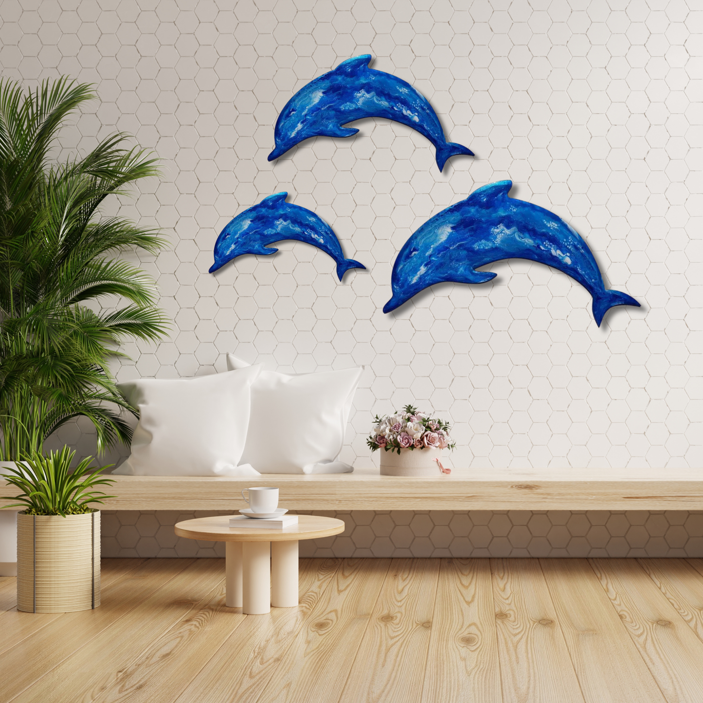 Dolphin design resin artwork