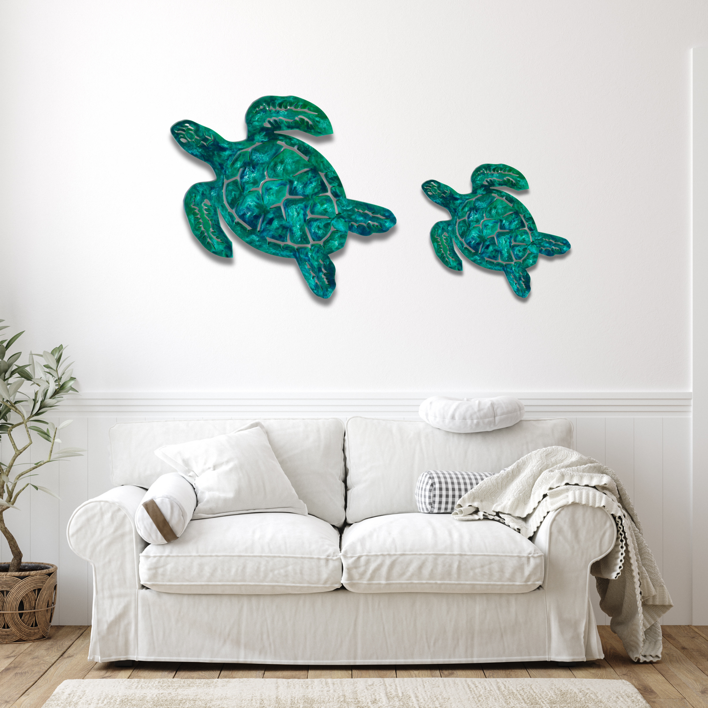 Turtle design resin artwork
