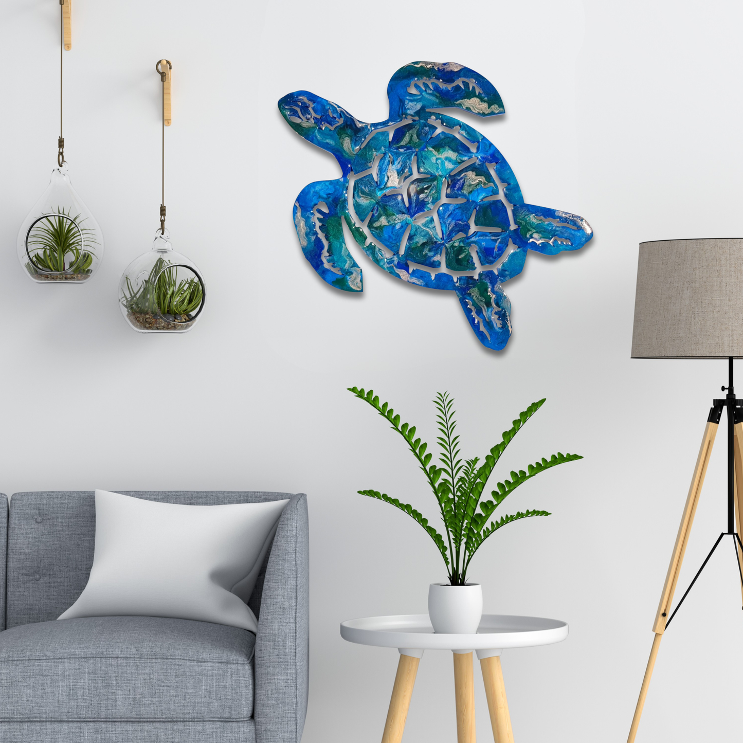 Turtle design resin artwork