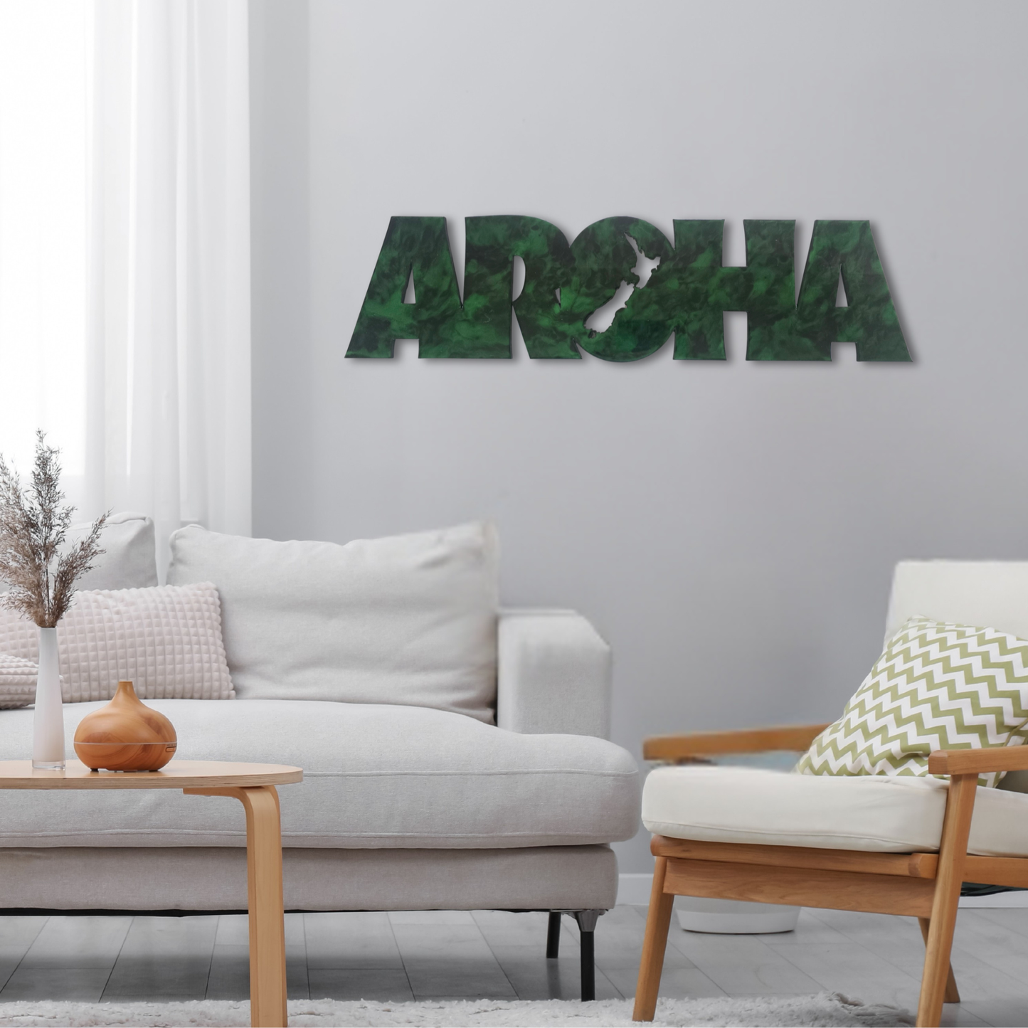 AROHA resin kiwiana wall art