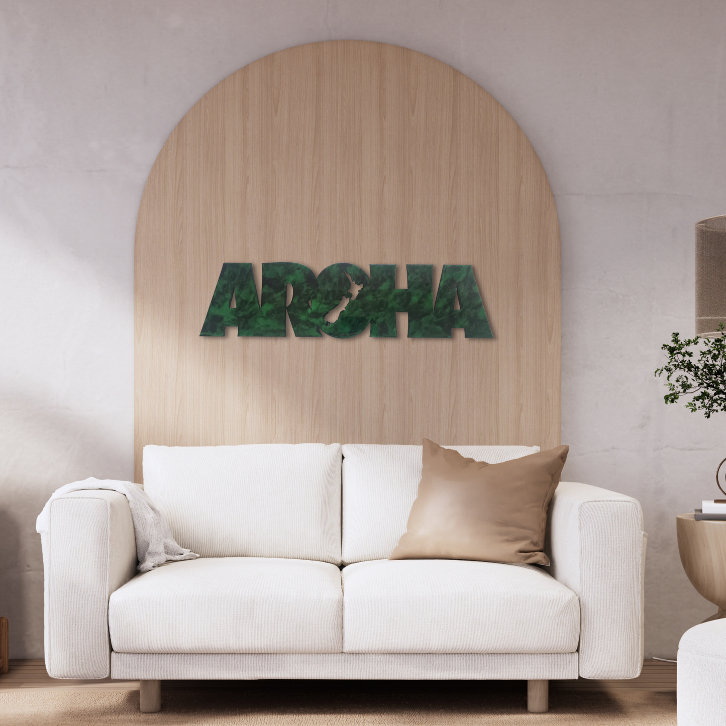 AROHA resin kiwiana wall art