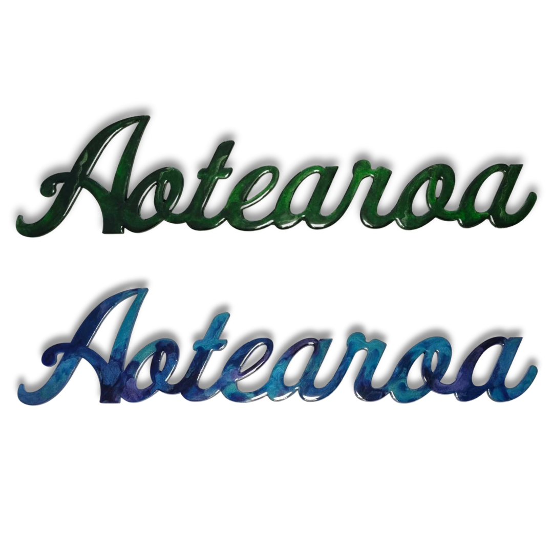 Aeteroa Design Aotearoa design resin artwork – Gravity Designz