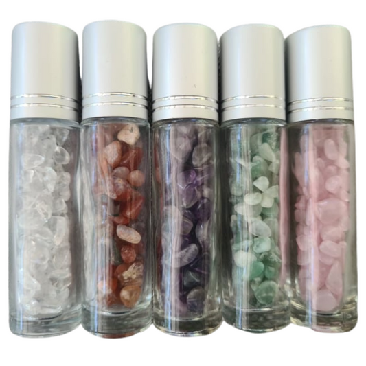 Clear Quartz Crystal Oil Roller