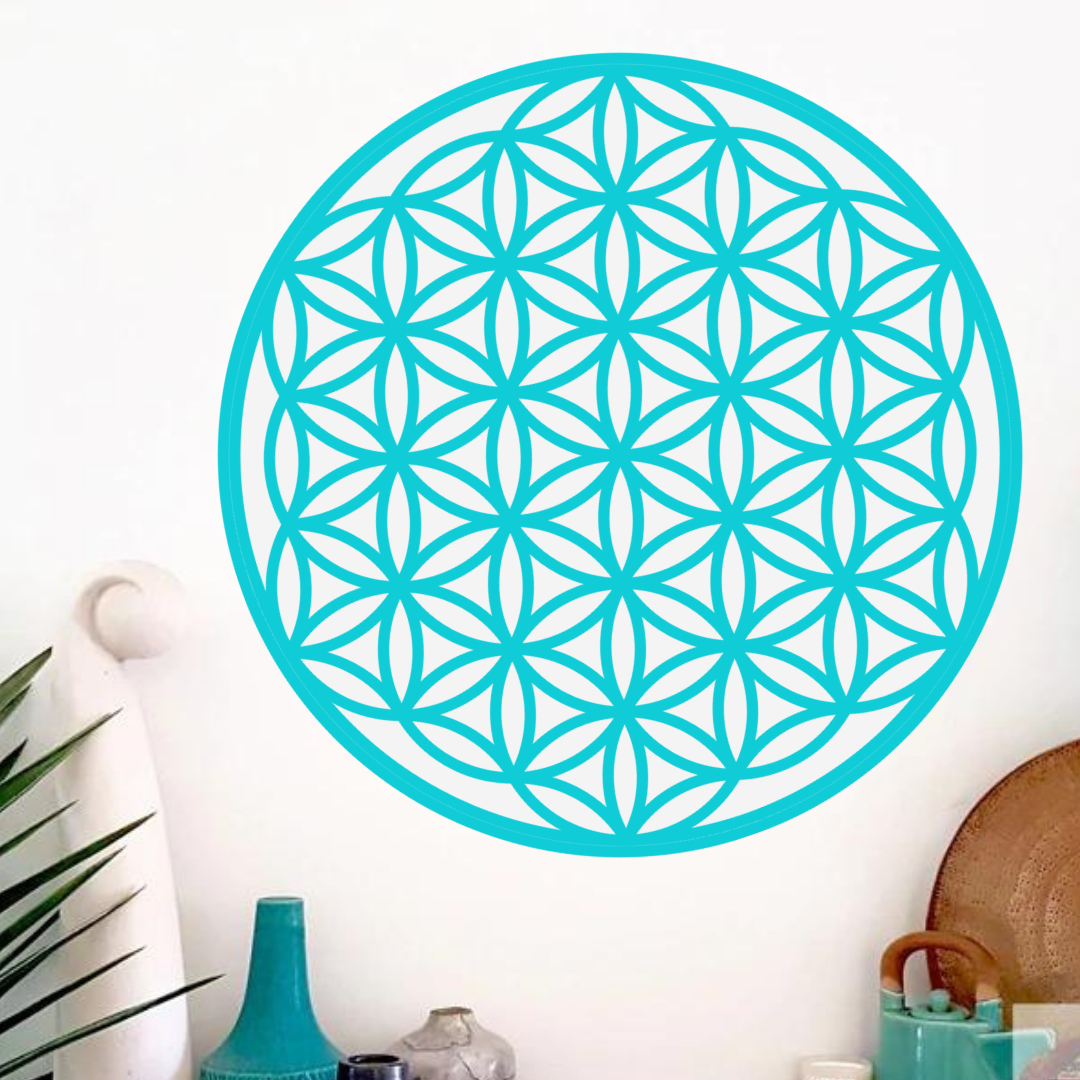 Flower of Life 78cm Wooden Wall Art