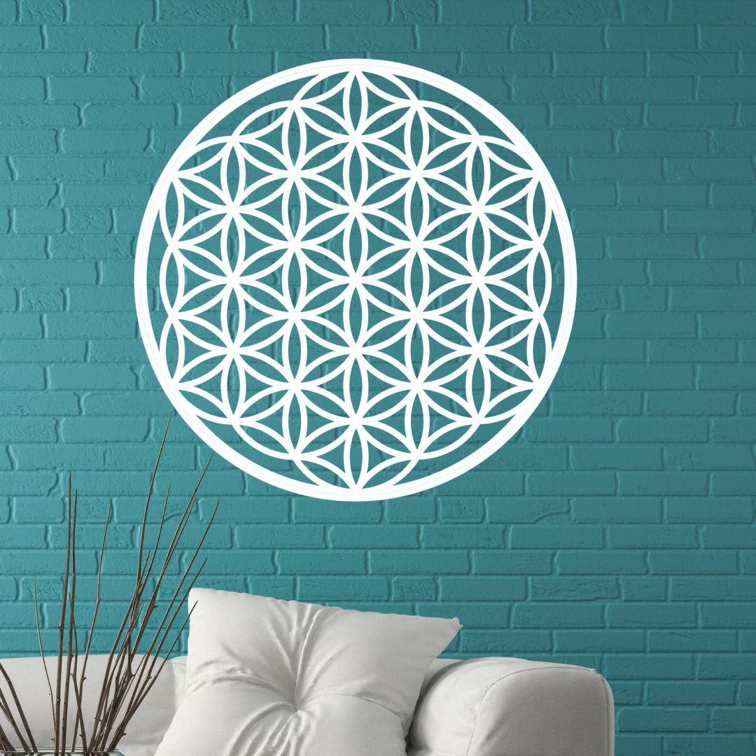 Flower of Life 78cm Wooden Wall Art