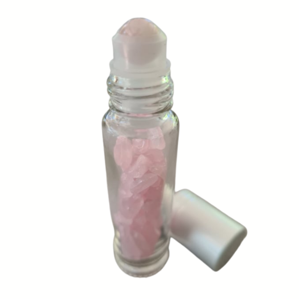 Rose Quartz Crystal Oil Roller