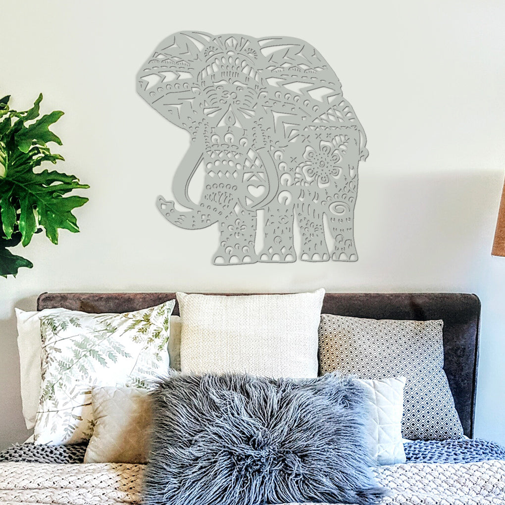 Elephant 78cm Wooden Wall Art