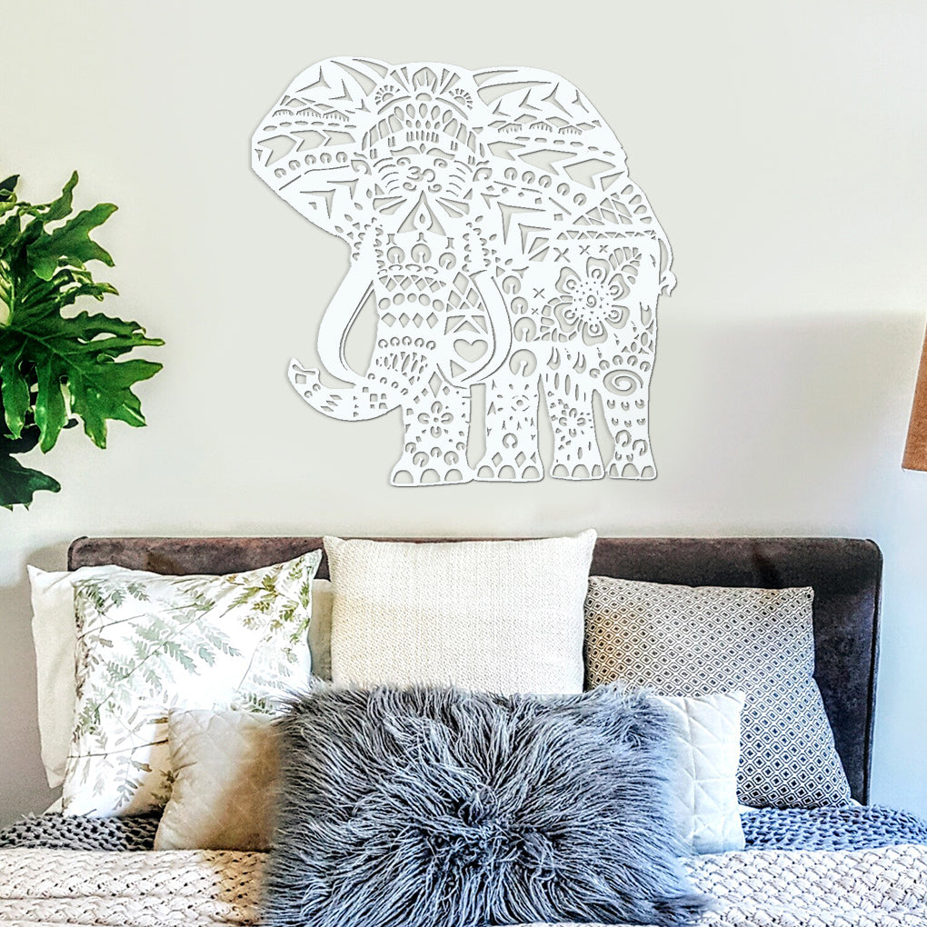 Elephant 78cm Wooden Wall Art