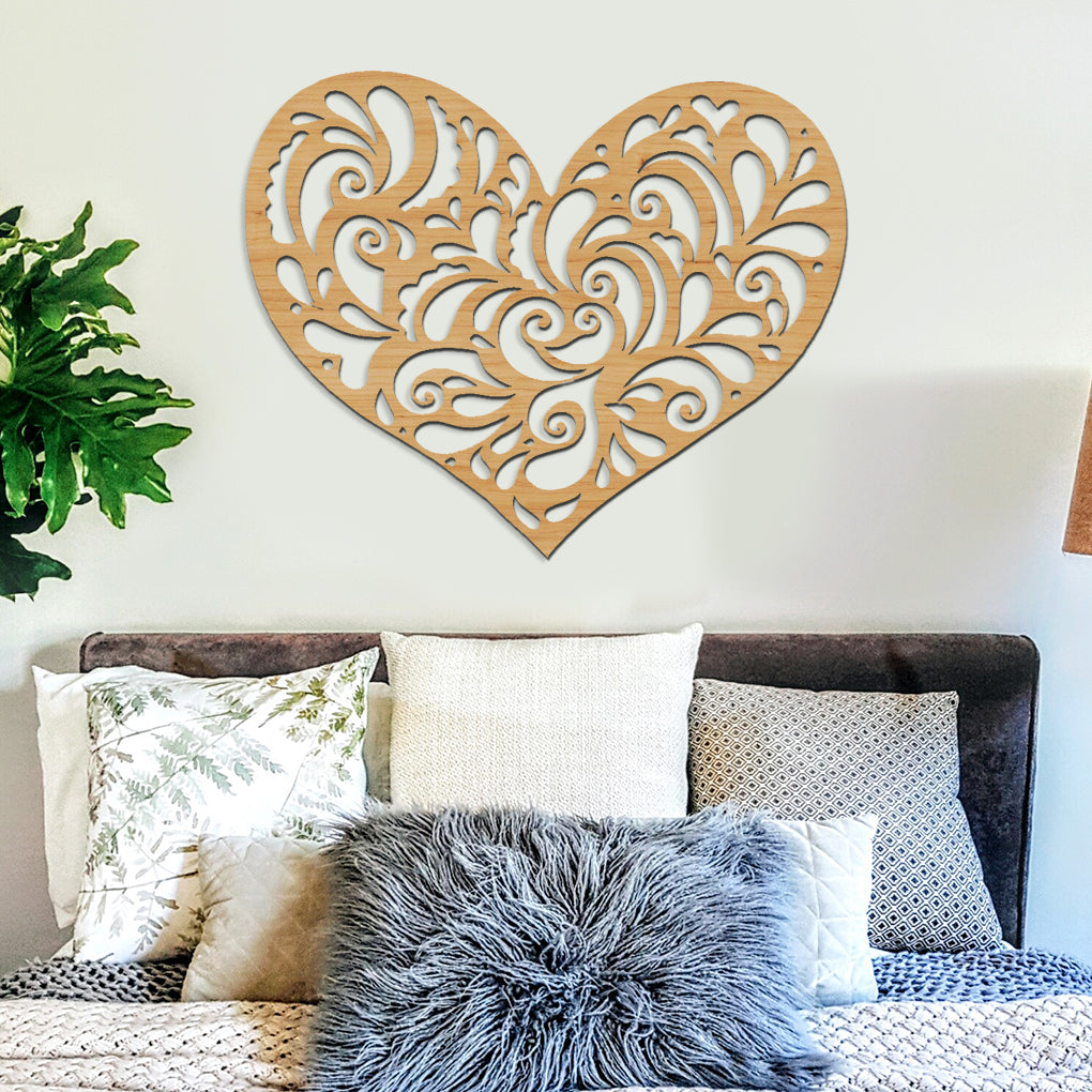 Heart 75cm Wooden Wall Art