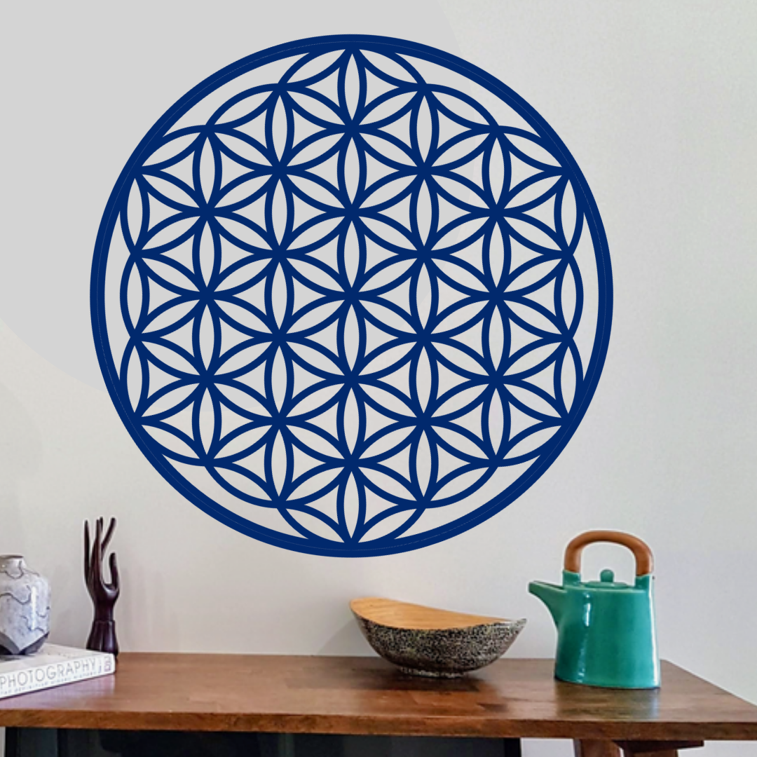 Flower of Life 78cm Wooden Wall Art