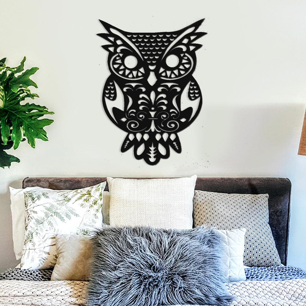 Owl 78cm Wooden Wall Art